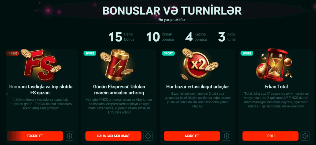 Pinco APK AZ - Bonus